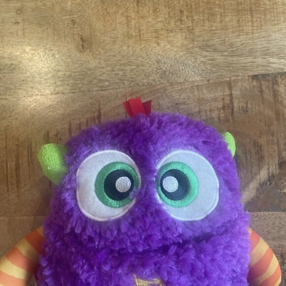 Fisher Price Giggles n Growls PURPLE MONSTER Plush Baby Toy Music Sounds 6" 2016 - Picture 3 of 7